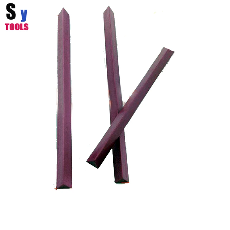 

7*100 Three sides shape Red ruby oil whetstone for Serrated knife sy tools