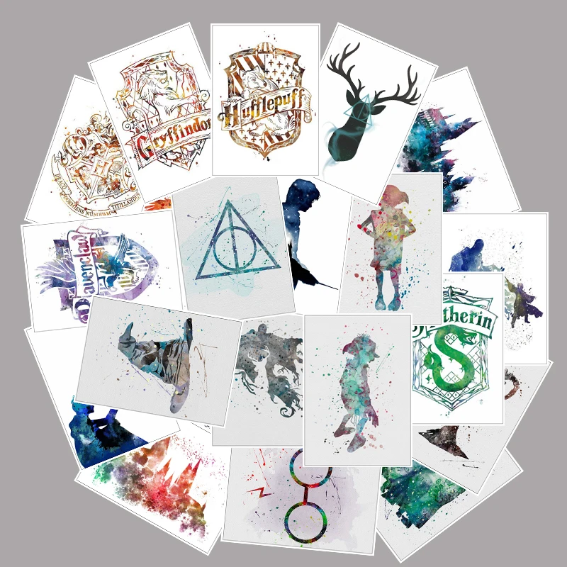 25 قطعة فيلم هاري بوتر ملصقات للأمتعة محمول الفن اللوحة DIY ملصق ملصقات للماء لوح التزلج لعبة