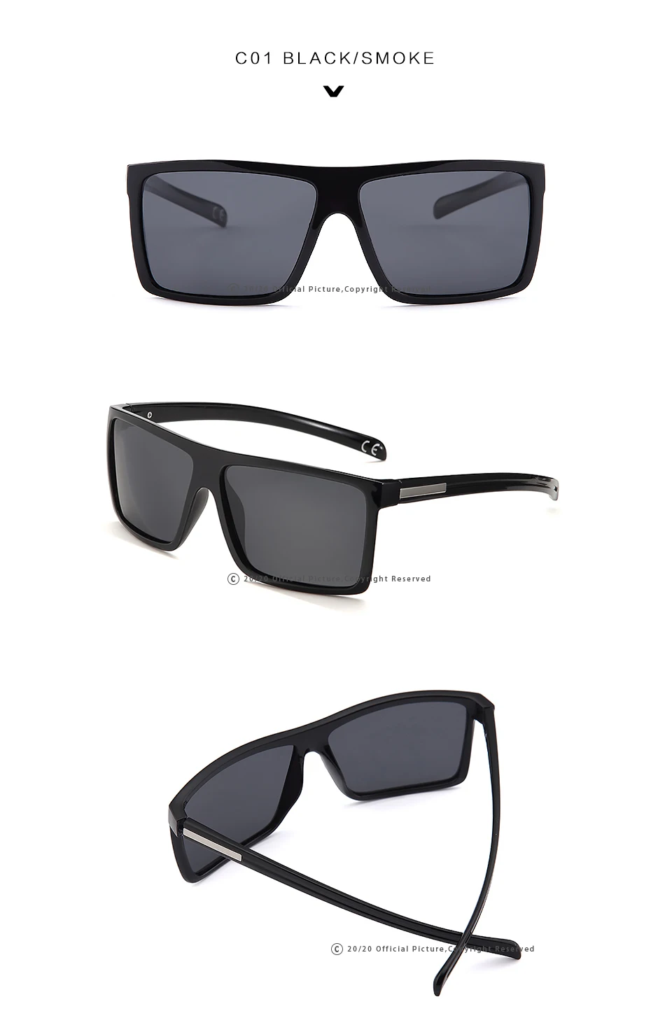 20/20 Marke Design Klassische Schwarz Polarisierte Sonnenbrille Männer Fahren Sonnenbrille für Männliche Shades Brillen Mit Box Oculos_voghion.com
