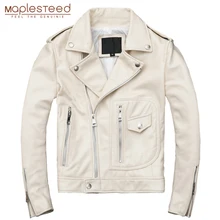 Mapesteed женская кожаная куртка белая натуральная овчина Женское пальто из натуральной кожи женская кожаная одежда осень M117w