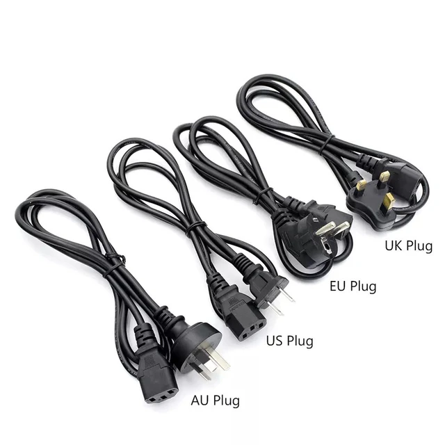 AC Power Cable US/EU/UK/AU Plug 1.2M Extension Cables Universal Current  Cable Adapter Cord Lead Charging Line Wires PC Laptop - AliExpress