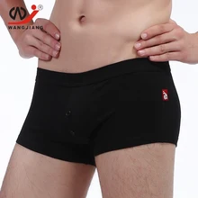 WJ Calzoncillos Hombre, боксеры, мужское нижнее белье, Cueca, боксеры, шорты, мужское нижнее белье, мужские трусы-боксеры из хлопка