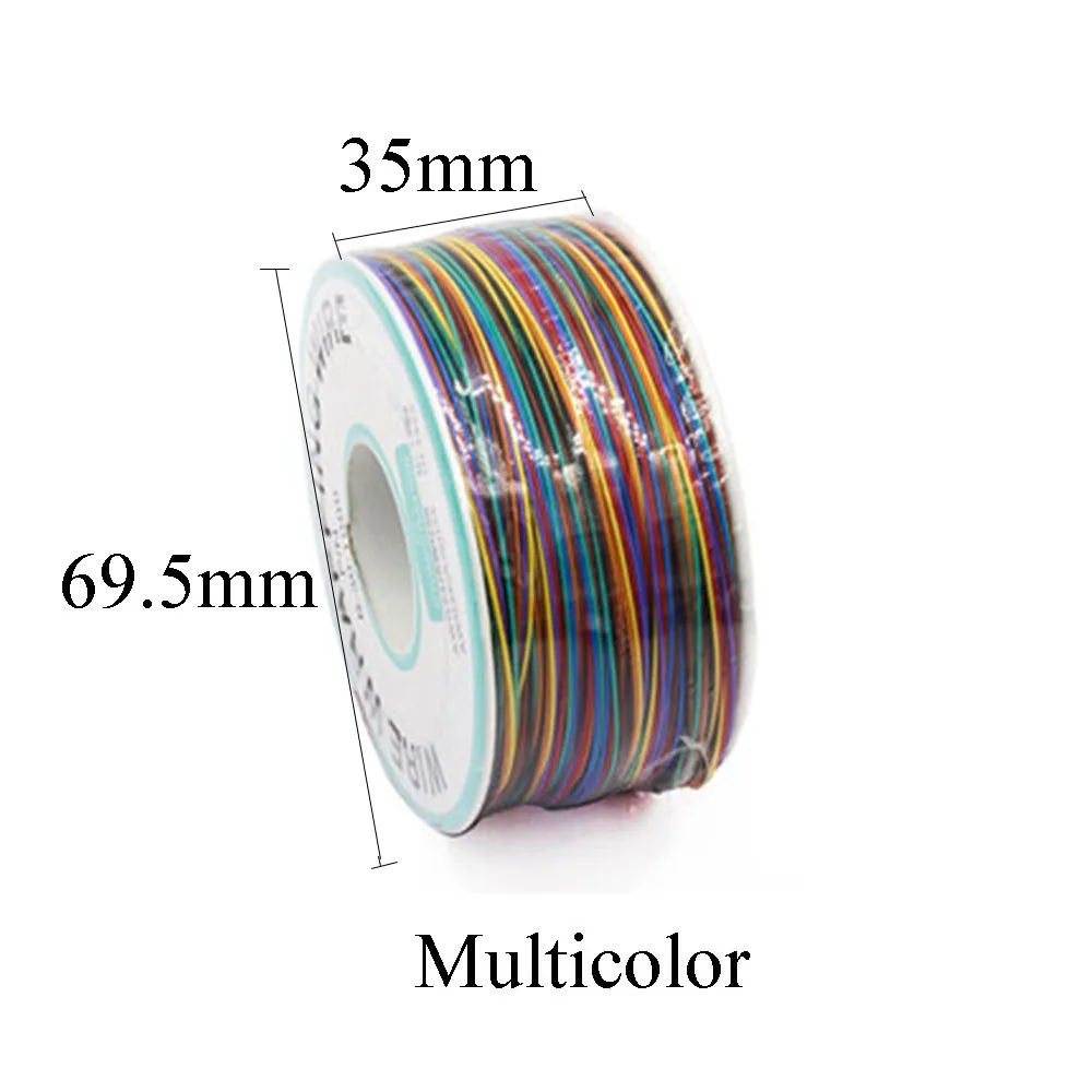 250 м 30 AWG обмоточный провод 10 цветов одножильный медный кабель ОК Проводной Электрический провод для ноутбука блок программного управления материнской платы припой