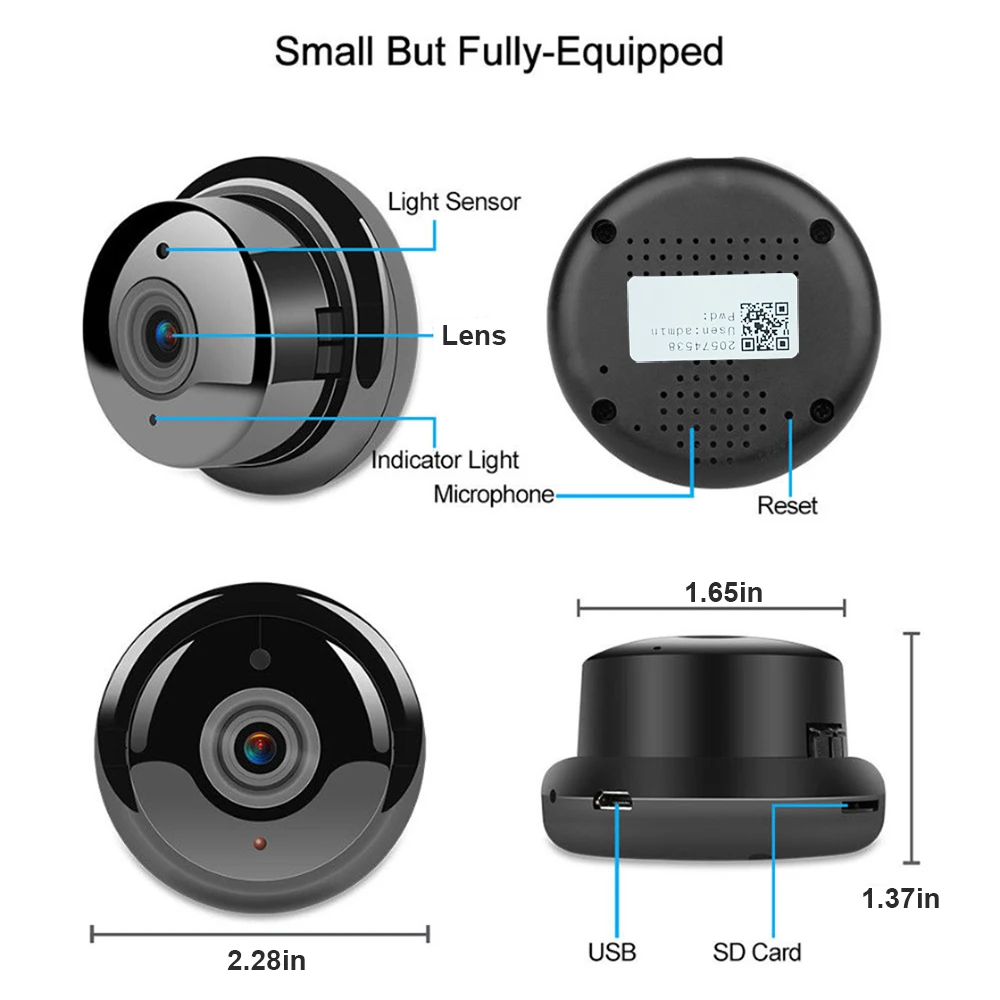 Беспроводная мини Wi-Fi камера 1080 P сеть Wi-Fi ip-камера детские для слежки за домашней безопасностью камера видеонаблюдения IR ночное видение