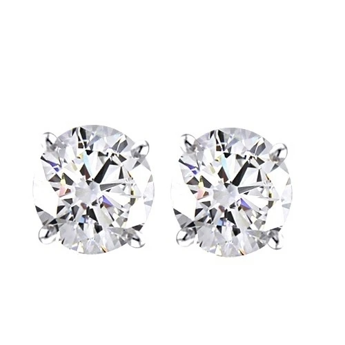 1/3 Ct Brilliant Cut D/VVS1 Diamond 4-Prong 10K Gold Over Stud Earrings $999 (2)