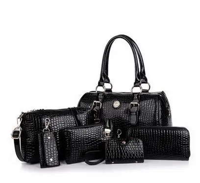 

6pcs Women Bags Handbag Set 2019 Fashion Brand PU Leather Crossbody Shoulder Bags Messenger Tote Ladies Bag Female Clutch Purse