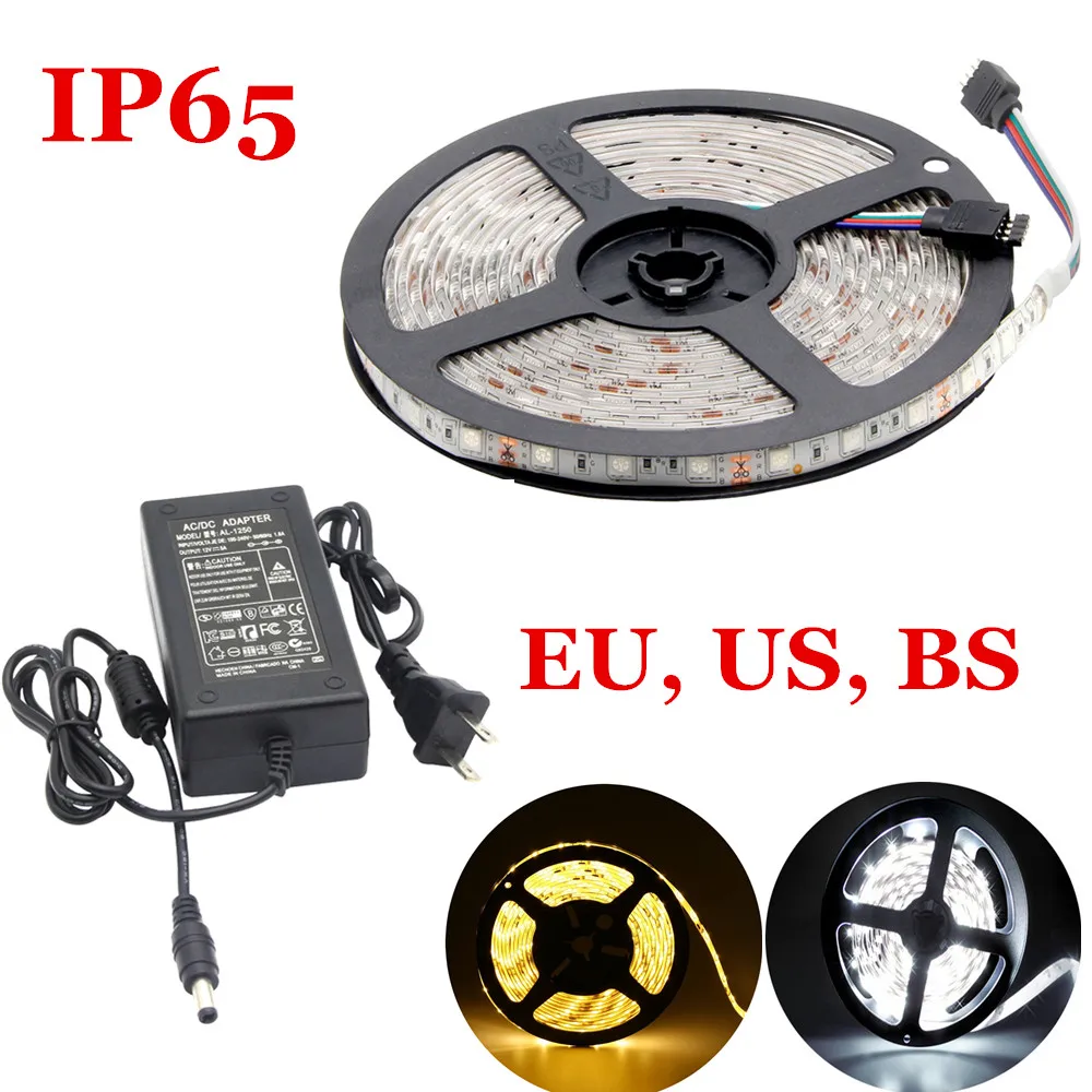 Waterproof LED Strip Light Kit Warm White/Cold White Flexible Led 5050