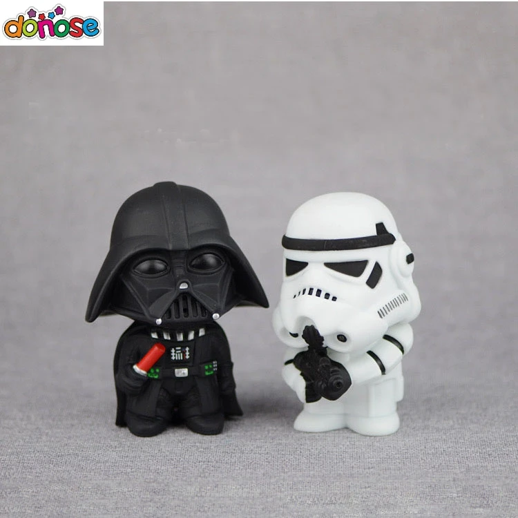 

Cartoon Star Wars Figures Black Knight Darth Vader Stormtrooper PVC Action Figures Toy