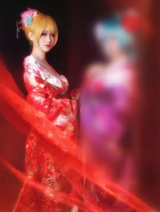 Японское цветочное кимоно сливы на заказ Верхняя одежда Рин Лен женский костюм для косплея платье японское представление кимоно женщина