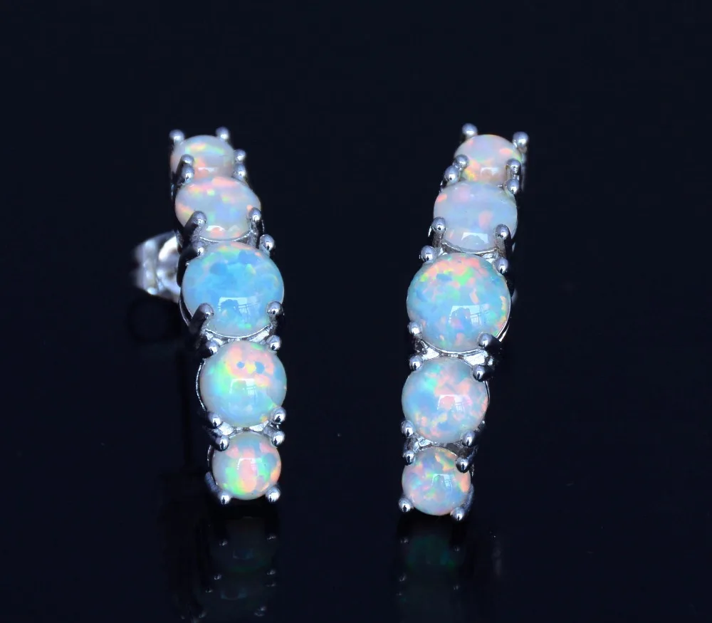 

2017 New Arrival Fire Opal Earrings with Created Opal