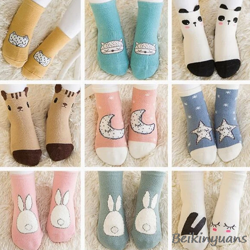 

Baby cotton cartoon non-slip socks men and children socks spring and summer cartoon non-slip baby socks