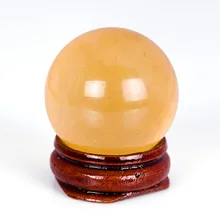35 мм натуральный камень цитрин Сфера украшения чакра рейки резные карфты Кристалл Исцеление шар с деревянной подставкой Подарки Бесплатный мешочек