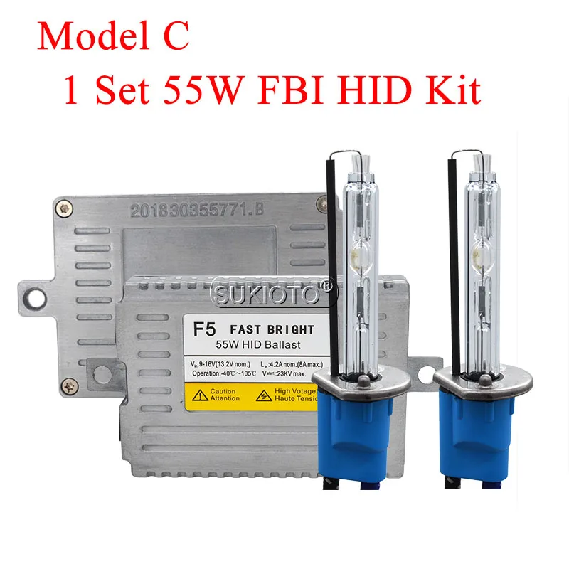 SUKIOTO 55W 5500K Fast Bright Car Headlight HID Kit Xenon H1 H7 H11 HB3 HB4 9012 D2H HID Replacement Bulb 55W F5 HID Ballast Kit (14)