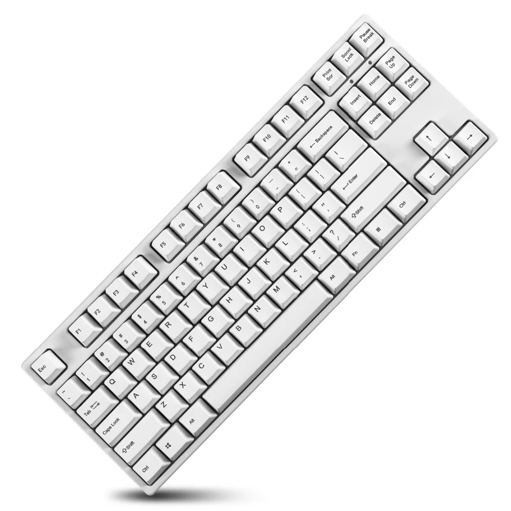 Механическая игровая клавиатура GANSS с переключателем Cherry MX коричневый 87 KeysTenkeyless(Anti-Ghosting) для геймера(белый