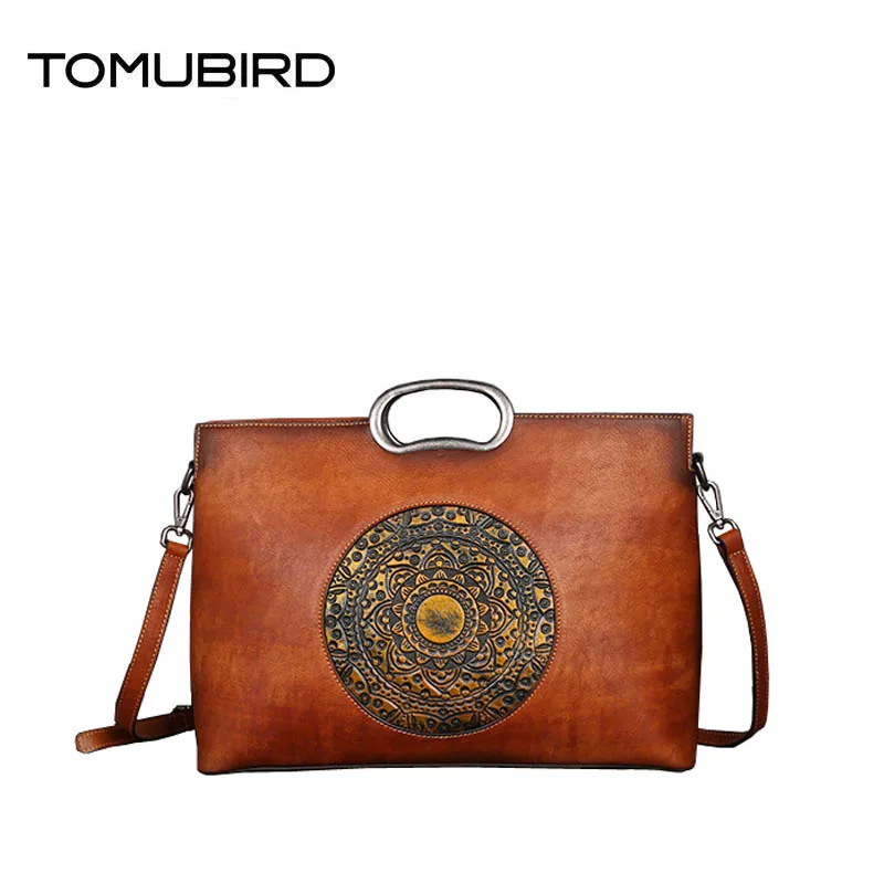 

TOMUBIRD 2018 Cowhide women genuine leather bag cowhide Retro embossing schoudertas dames women genuine leather leather bags