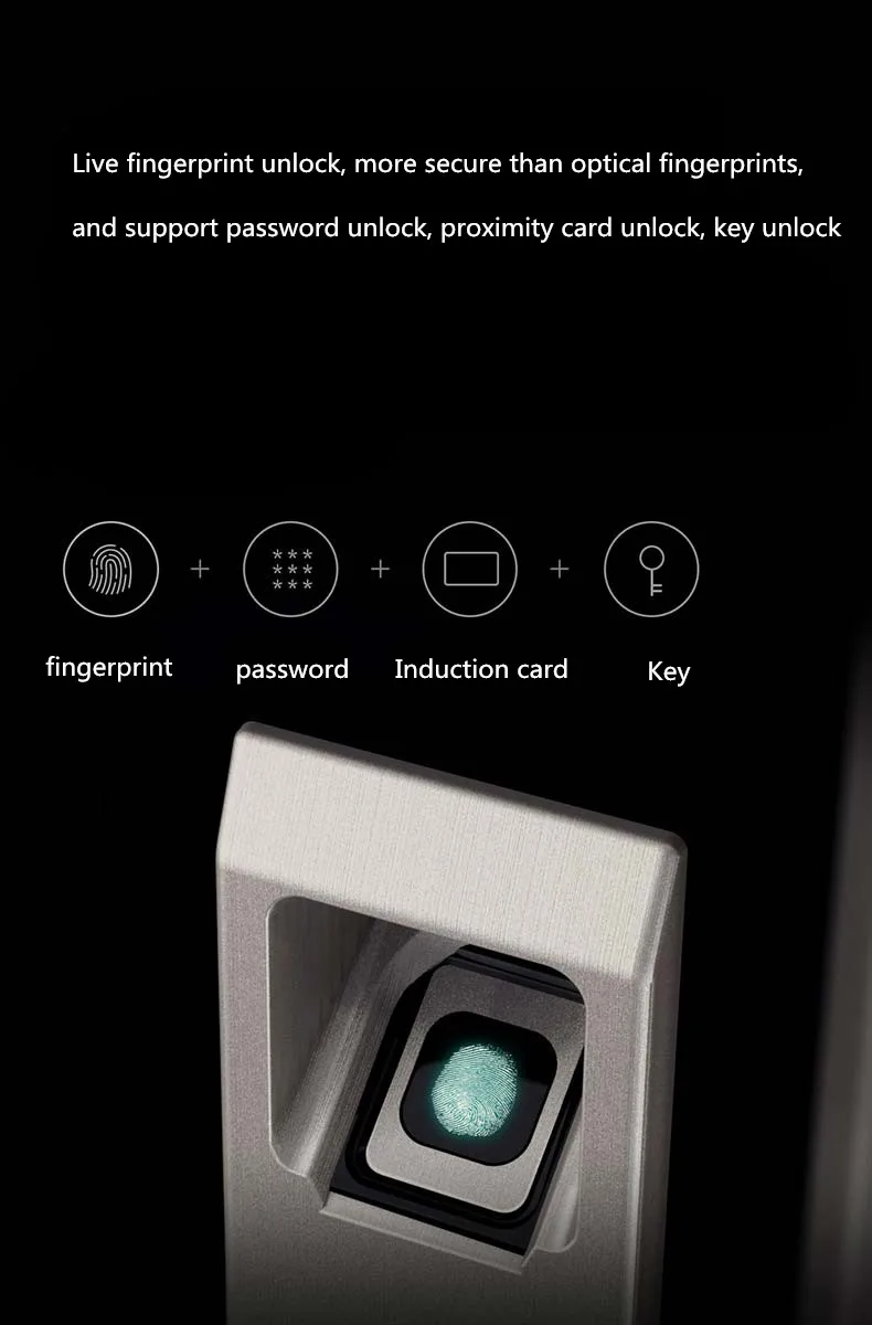 Умный дверной замок xiaomi mi jia aqara, цифровой сенсорный экран, без ключа, отпечаток пальца+ пароль, работа с приложением mi home, управление телефоном