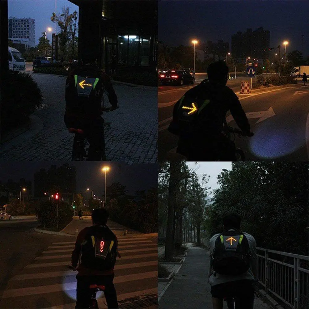 Best SEWS-LED Turn Signal Light Reflective Vest Backpack/Waist Pack/Business/Travel/Laptop/School Bag Sport Outdoor Waterproof for 8