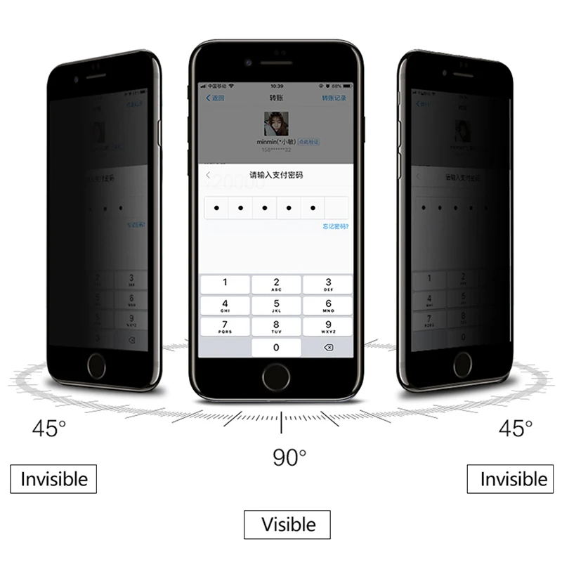 CHYI полное покрытие конфиденциальности Стекло для iPhone 6 7 8 plus протектор экрана 9H защитный для iPhone X XS XR XS MAX стекло анти-peepin