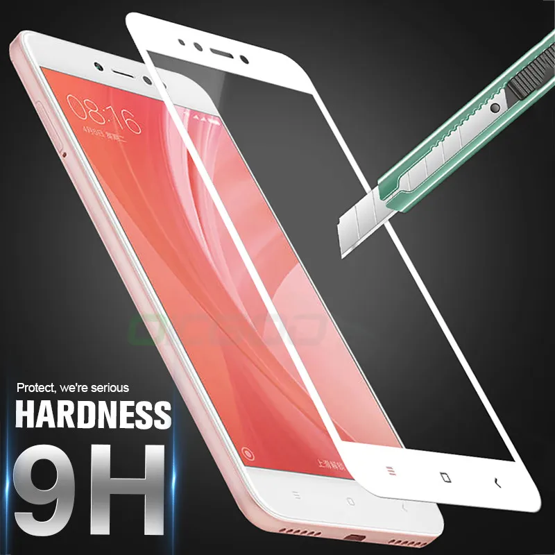 OICGOO 9H полное покрытие из закаленного стекла для Xiaomi Redmi 5A 4A Note защита экрана