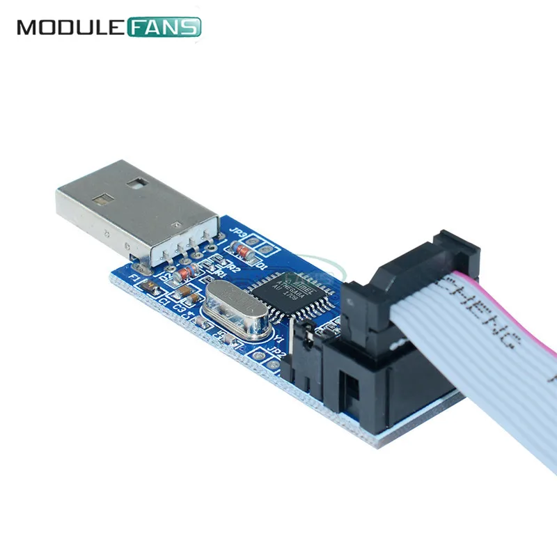 5 шт. USBASP USBISP AVR программатор 3 В/5 В USB ISP ASP ATMEGA8 ATMEGA128 ATtiny/CAN/PWM + 10Pin провод Поддержка