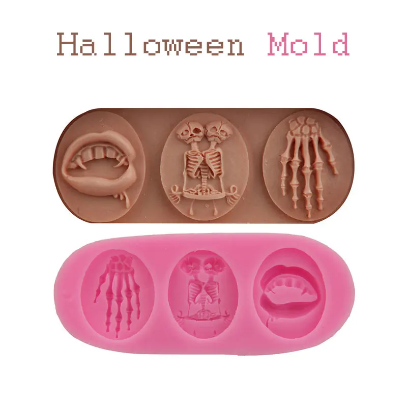 Halloween Silikonformen 2-teilig - Für Schokolade, Seife & Desserts