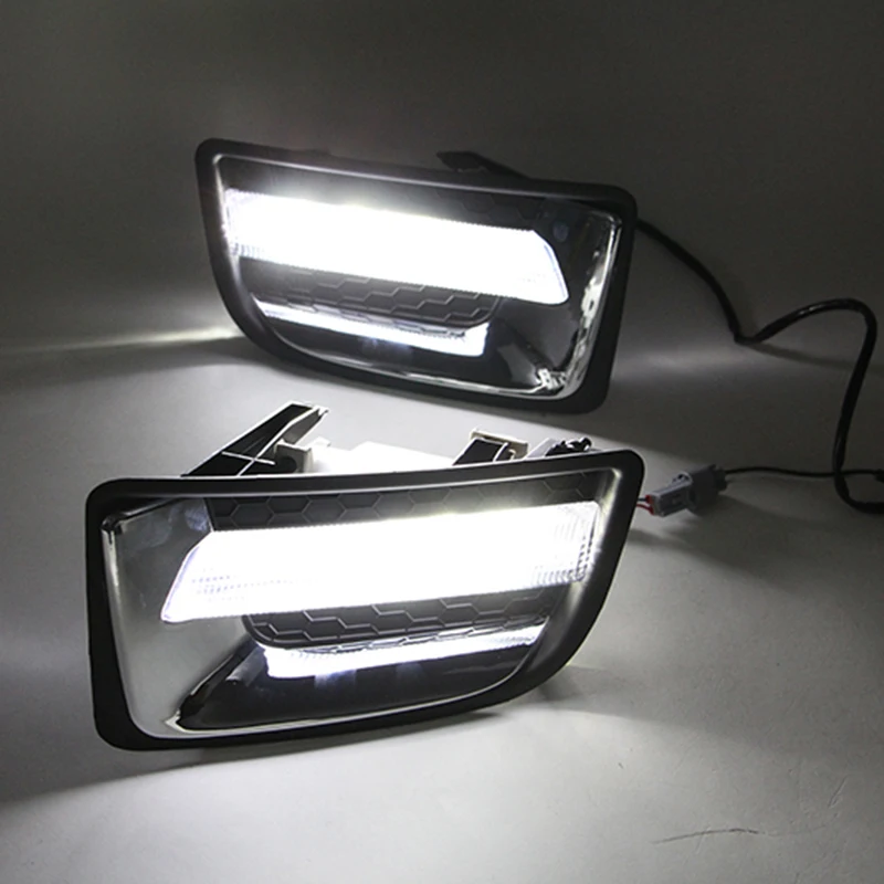 

Car Flashing 12V LED CAR DRL Daytime running light fog lamp for Isuzu D-max Dmax 2014 2015 Daylight Driving lamp car styling