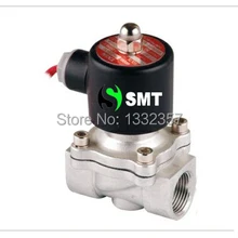 1/" Нержавеющая сталь Электрический электромагнитный клапан 12VDC нормально закрытый FKM 2S160-15 DC24V, AC110V или AC220V