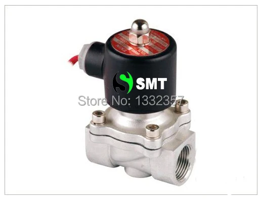 

Free Shipping 1/2" Stainless Steel Electric Solenoid Valve 12VDC Normally Closed FKM 2S160-15 DC24V,AC110V or AC220V