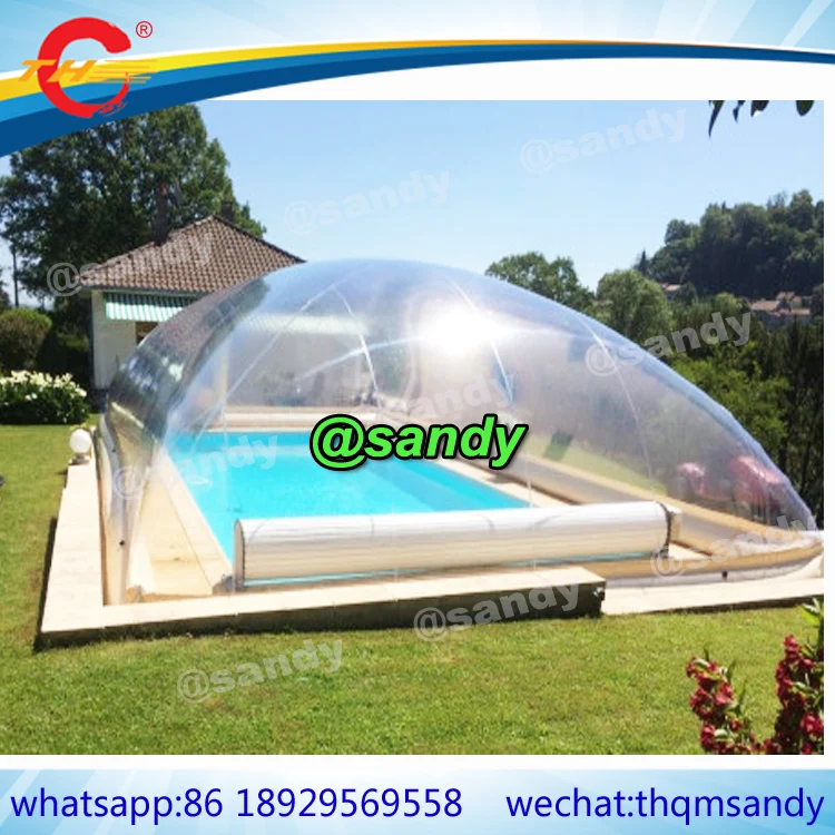 Outdoor transparent giant inflatable pool bubble dome air clear inflatable pool cover ceiling