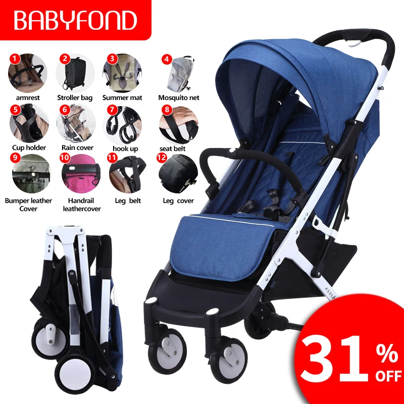 

Original 5.8kg light plus folding bb stroller can sit can lie Folding Baby Umbrella baby stroller free gifts