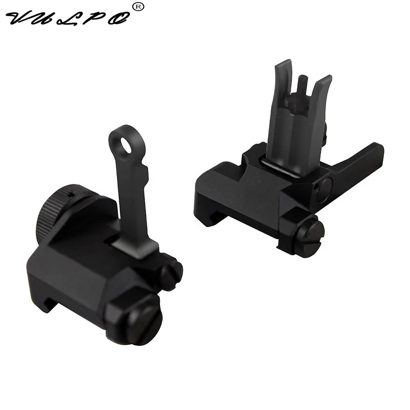 Vista de Ferro Traseira para a Caça Vulpo Tático Estilo m Flip up Dobrável Frente Vista Airsoft Kac 300 9 Lunetas Riflescopes
