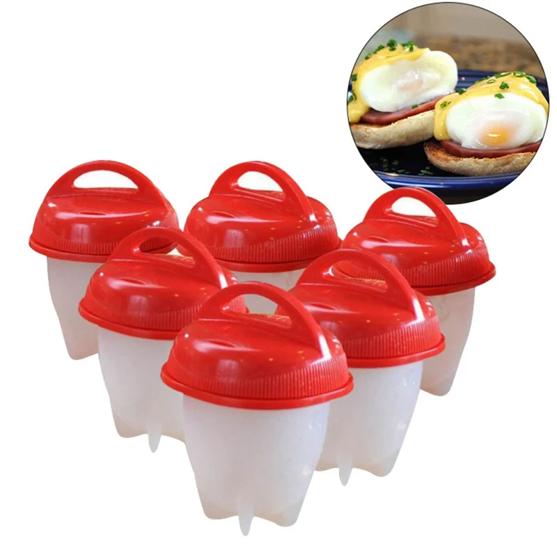 Egg Poachers Maker Silicone Egg Cooker Poacher Cup Hard Boiled Eggs
