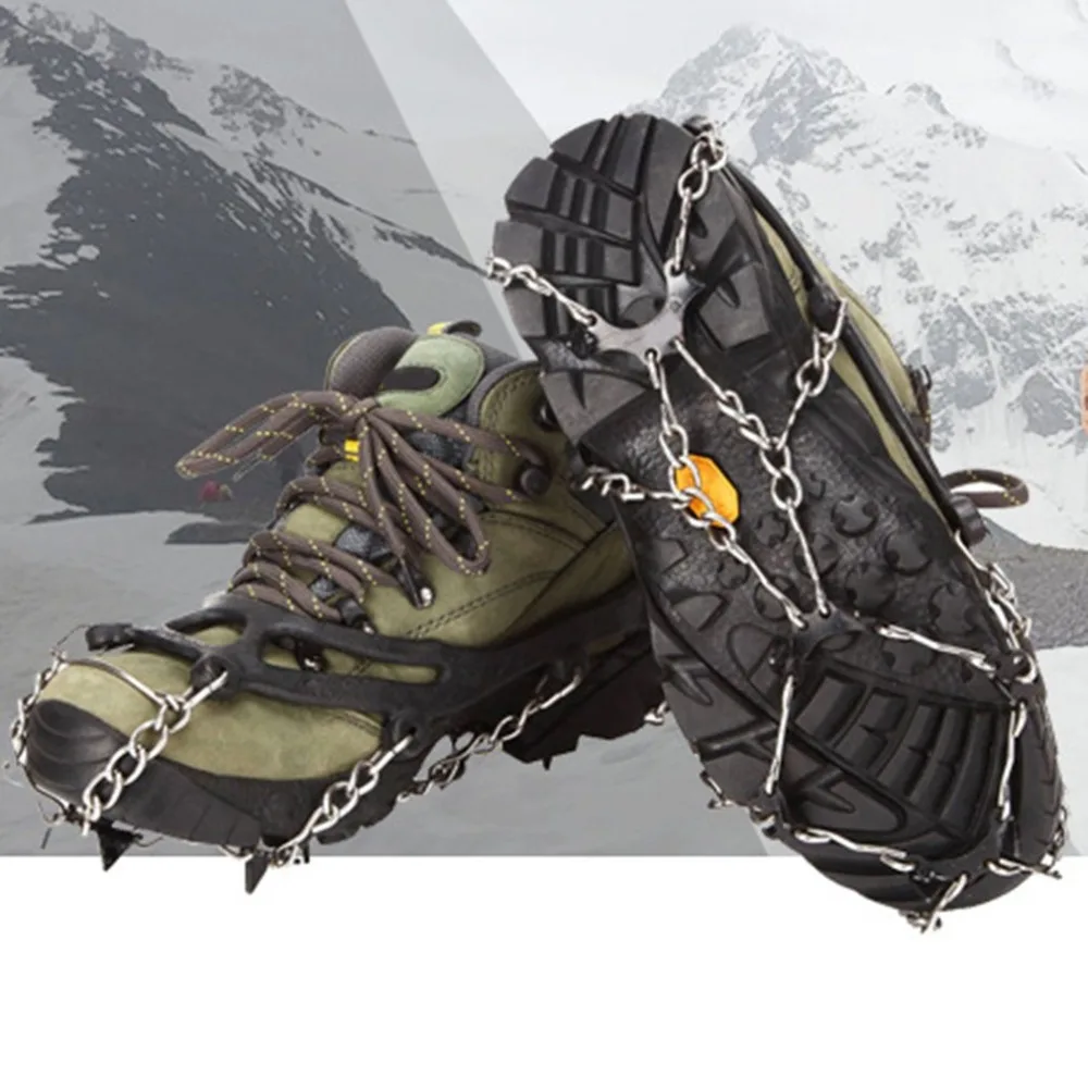 Crampons 8 Teeth Outdoor Mountaineering Hiking Antislip Ice Snow Spikes