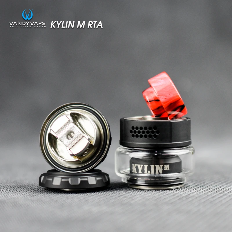  Original Vandy Vape Kylin M RTA Rebuildable Tank Atomizer 3ml/4.5ml Electronic Cigarettes Box Mod V