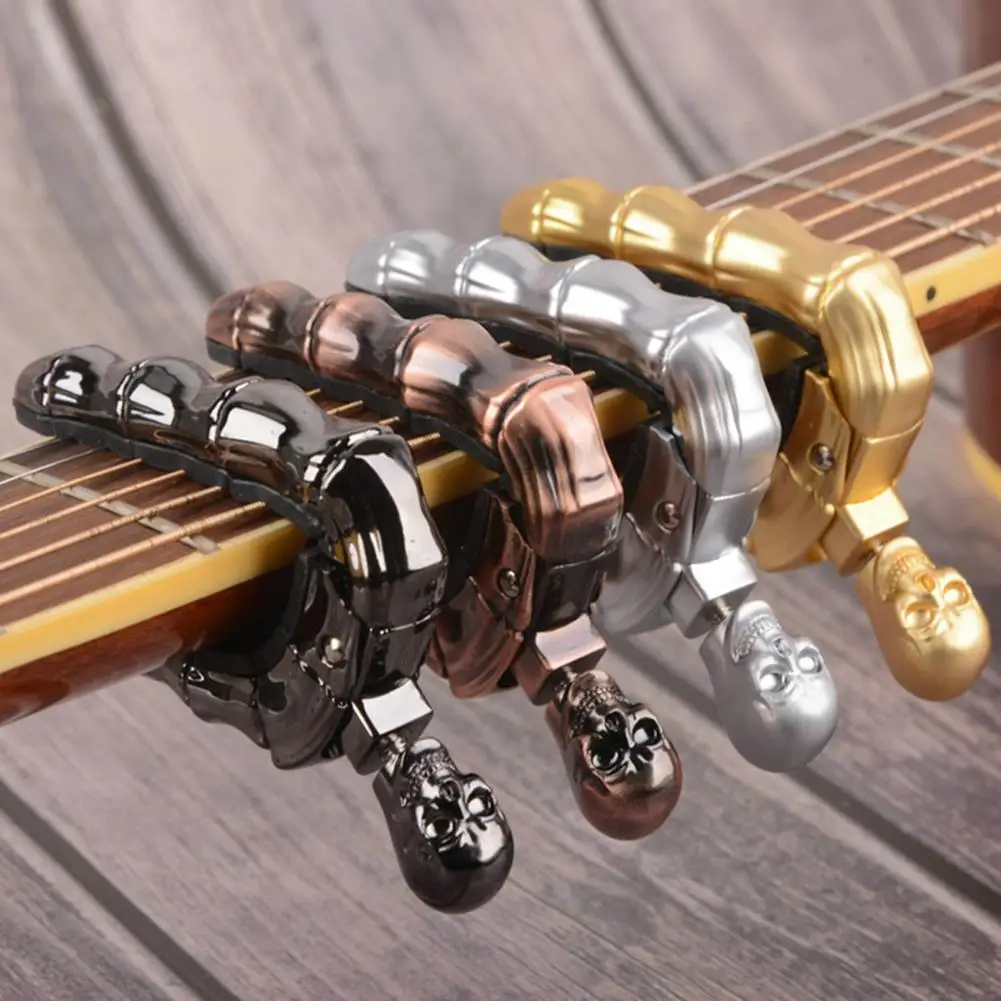 

Skull Screw Guitar Capo Zinc Alloy Guitarra String Fretboard Clamp Capos for Folk Acoustic Electric Bass Guitar Part Accessories