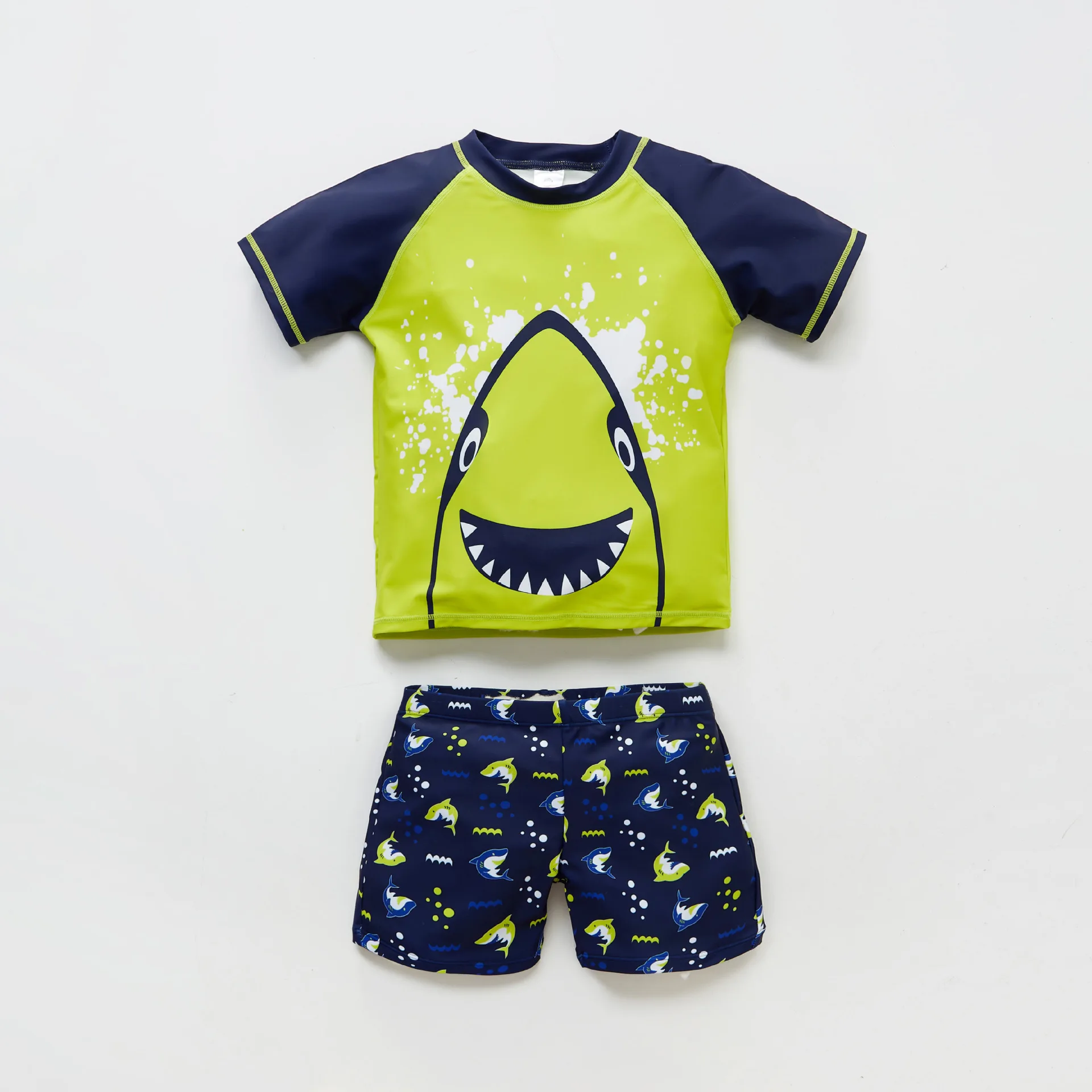 Купальный костюм для маленьких мальчиков, Раздельный купальник, комплект штанов для детей, пляжная одежда, купальники для мальчиков - Цвет: 3T