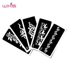 10 штук Роза цветок узор хна тату трафарет аэрограф рисование, Раскрашивание женский боди-арт инструмент трафареты для тату TS-06