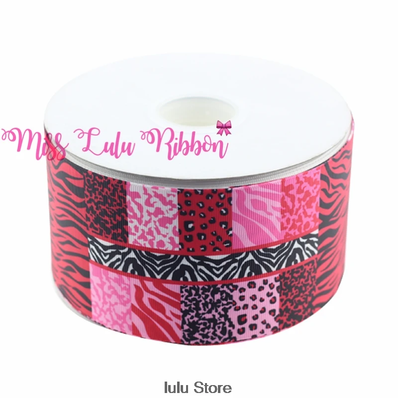 Red Leopard Printed Grosgrain Ribbon 22mm 25 Mm 38 Mm Diy Handmade
