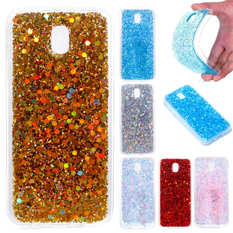 

For Samsung J5 2017 J530F Shining Case Silicone TPU Frame Colored Shiny Glitter Back Cover Phone Case for Samsung Galaxy J5 2017