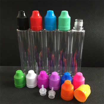 

20pcs Colorful Unicorn 30ml Empty E Liquid Plastic Dropper Bottles with Child Proof Bottle caps Needle Tips E liquid Ejuice