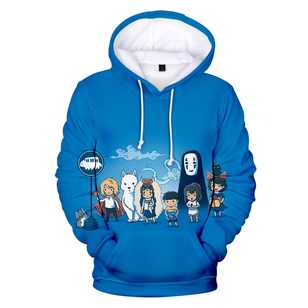 Ceny Spirited Away bluzy męskie bluza z kapturem bluza męska kobiety Anime podróż Chihiro bluza z kapturem pulower bez twarzy mężczyzna dres popularne