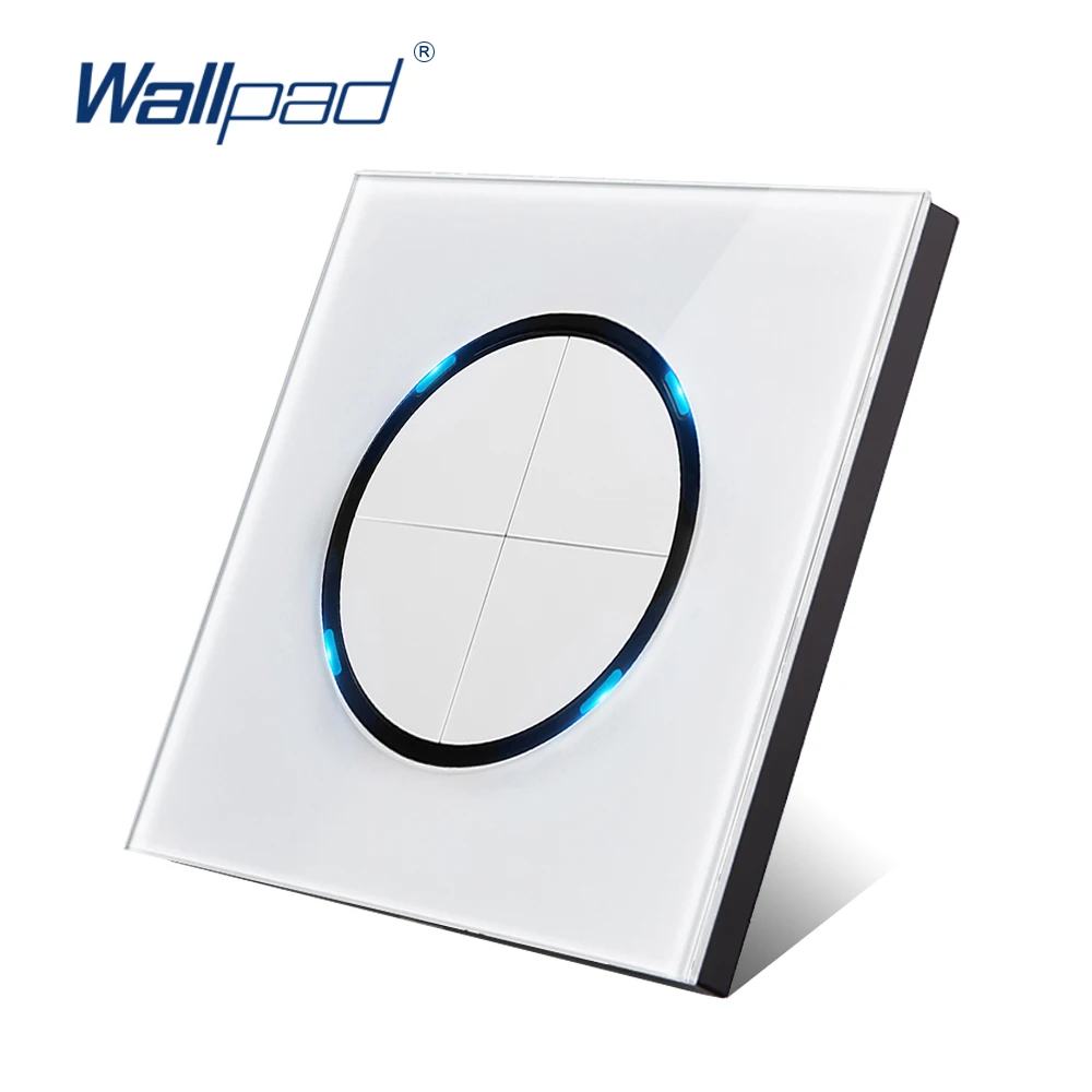 Панель Светодиодная Wallpad L6 из закаленного стекла 4 клавиши 1 способ случайный клик