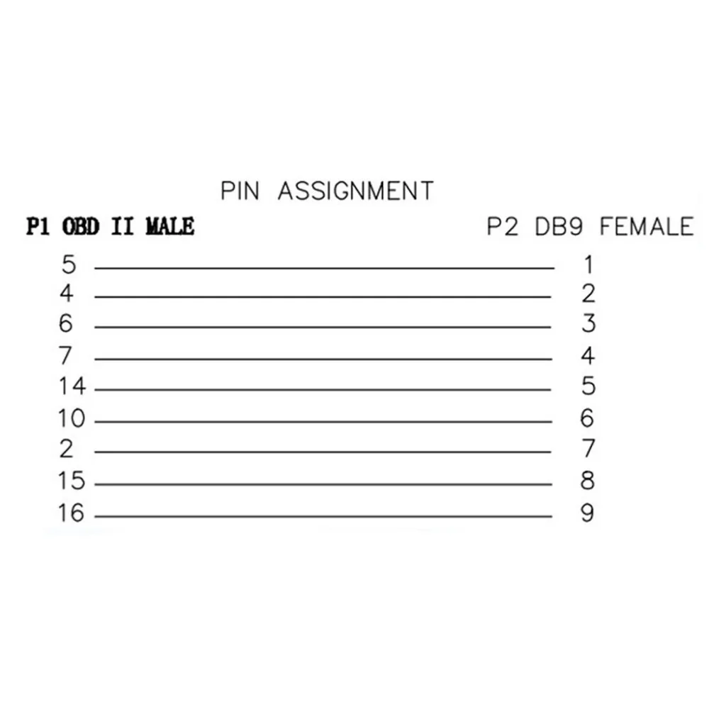 Универсальный горячий 1 шт. OBD2 16Pin к DB9 RS232 Кабель-адаптер автомобильный диагностический интерфейс высокое качество