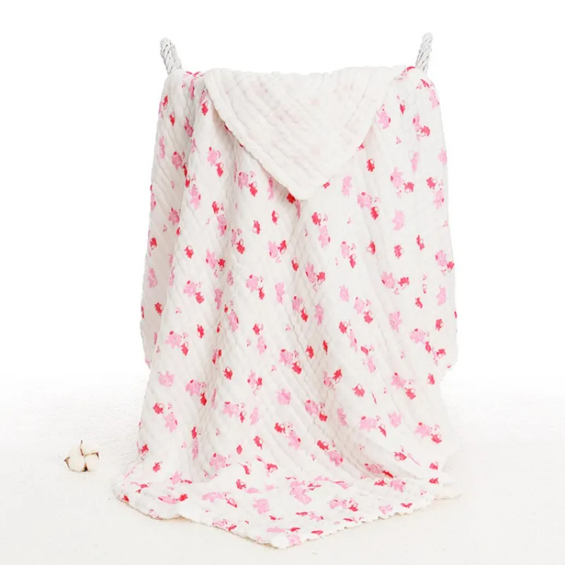110x110cm Summer Cool Baby Bath Towel Soft Swaddling Blanket Newborn Infant Gauze Swaddle Towel Breathable Baby Stuff