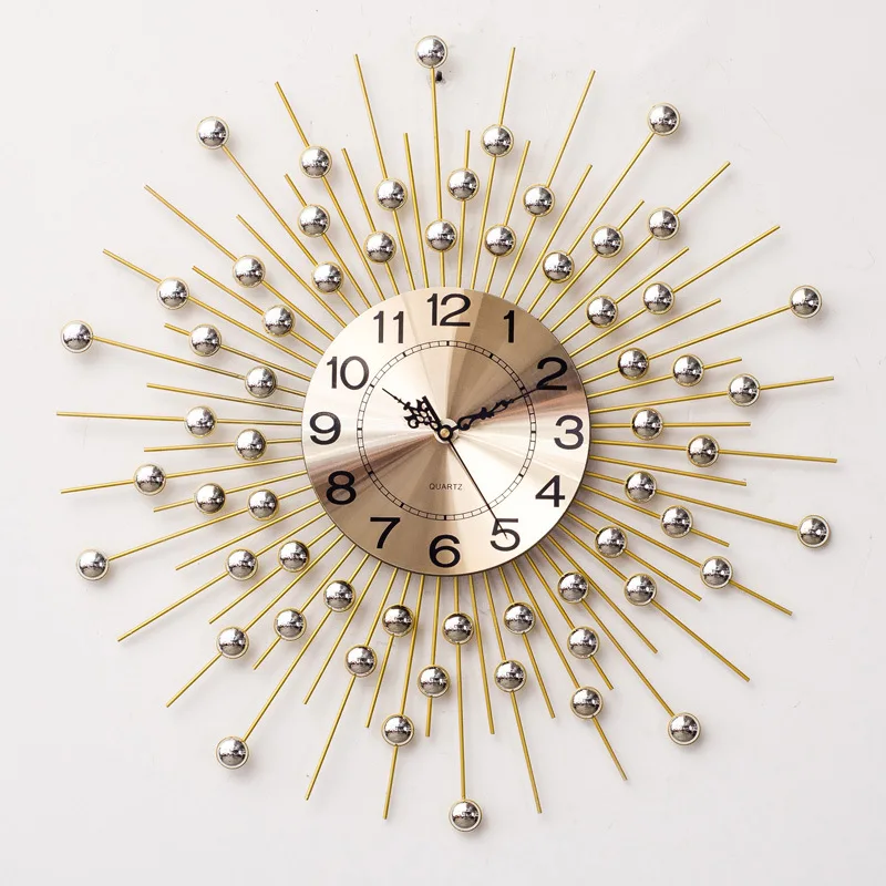 

60x60cm Extra Large Wall Clock Home Wrought Iron Mute Wall Clock for Living Room Bedroom Creative Wall Clock
