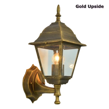 

European Wall Lamp Aluminum Outdoor Waterproof Wall Lamp E27 LED Bulb Vintage Retro Glass Wall Lights For Home