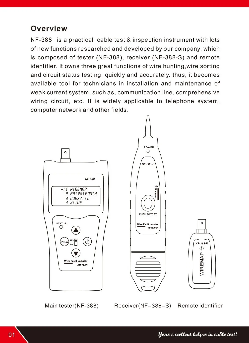 Noyafa NF-388 тестер сетевого кабеля Cat5 Cat6 RJ45 UTP STP линия Finder Тестер для телефонного кабеля диагностический комплект ЖК-дисплей