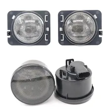 1Pair Black LED Front Fender Flares Turn Signal Light LED Side Marker Lamp for Jeeps Wrangler JK 2007~2016 Amber