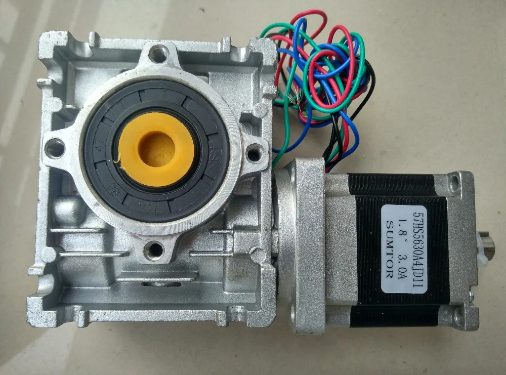 57mm Worm Gearbox Geared Stepper Motor Ratio 201 NEMA23 L 56MM 3Ain