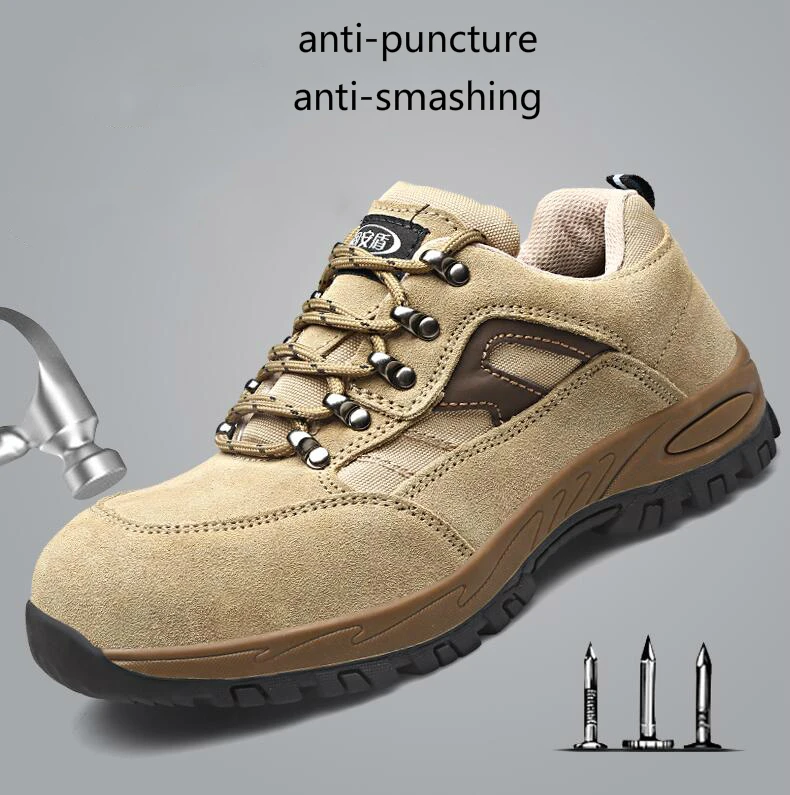 Мужская Рабочая обувь со стальным носком большого размера; защитная обувь из мягкой кожи с защитой от прокалывания; рабочие сапоги Zapato